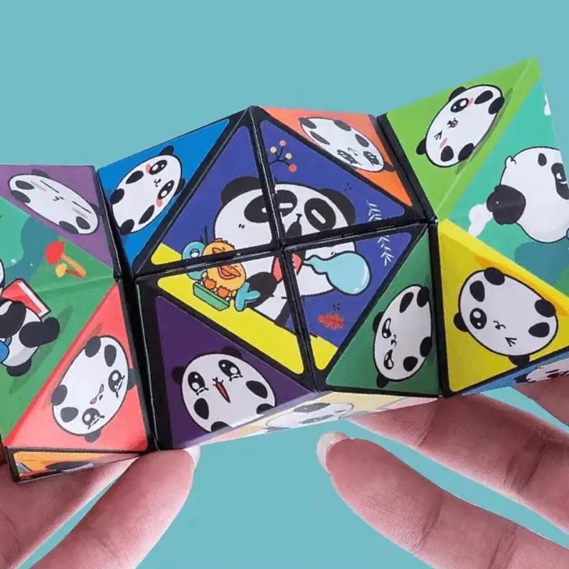 Folding And Transformable Infinite Panda Cube 3D Geometric Deformation Stress Relief Building Blocks Children'S Thinking And Educational Toy - Image 3